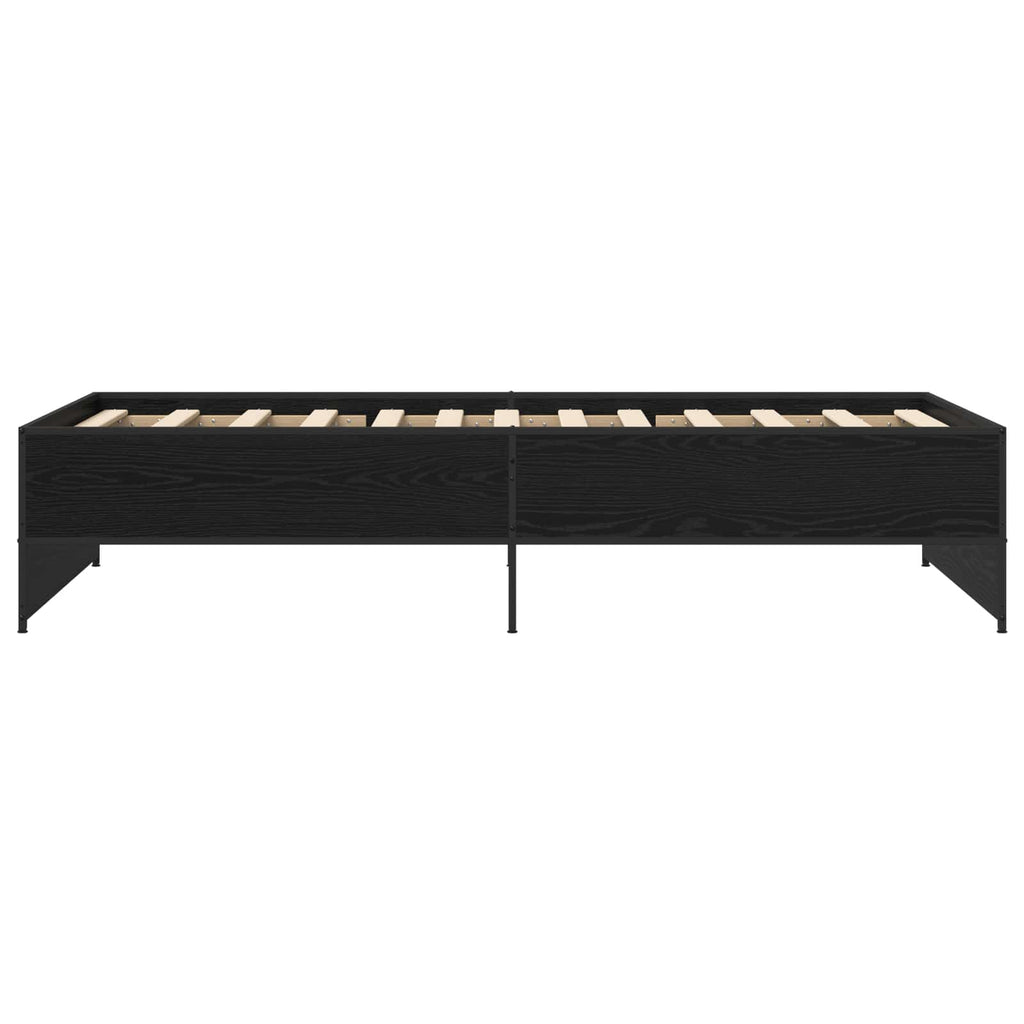 Bettrahmen Schwarze Eiche 80 x 200 cm Holzwerkstoff