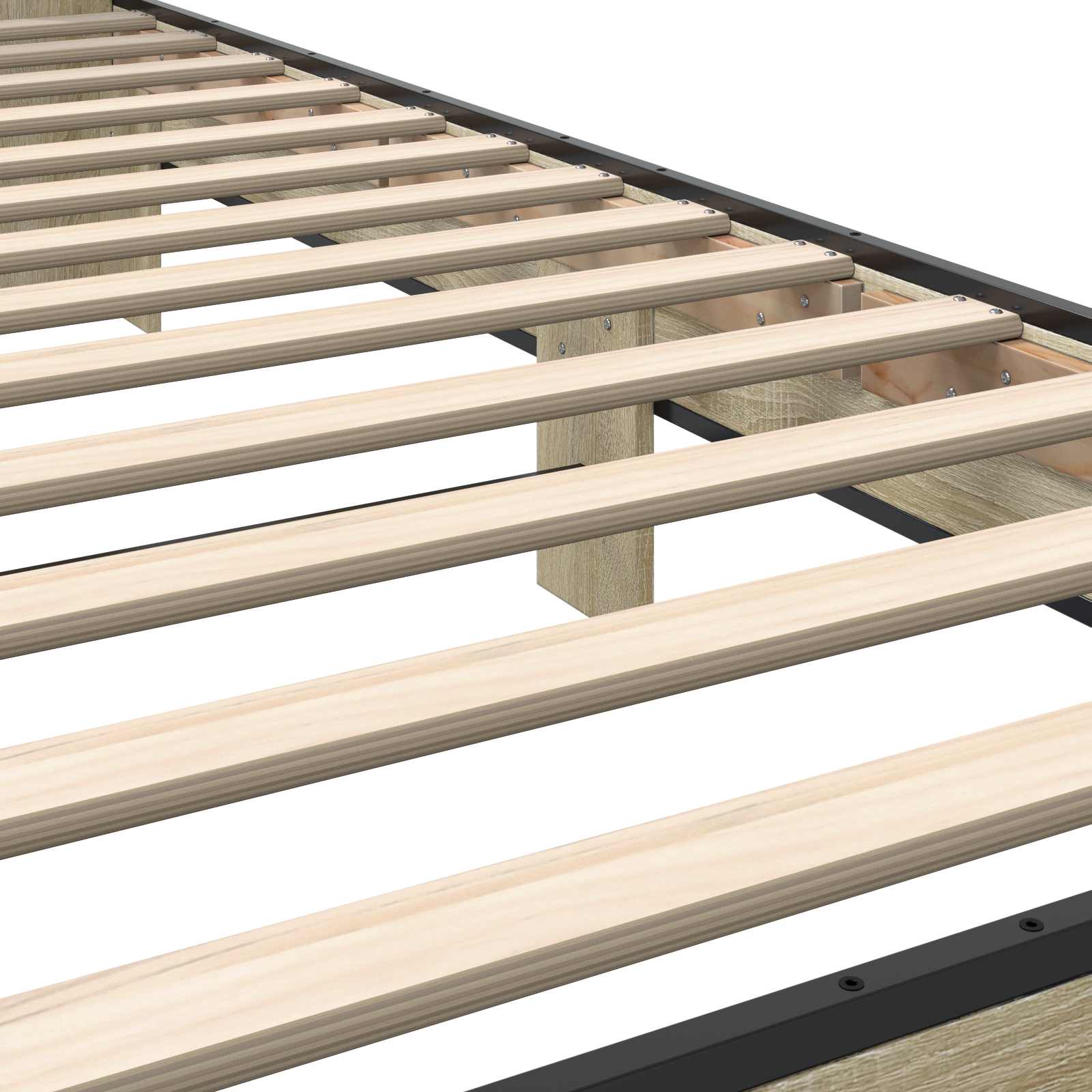 Bettgestell mit Kopfteil Sonoma-Eiche 80 x 200 cm Holzwerkstoff