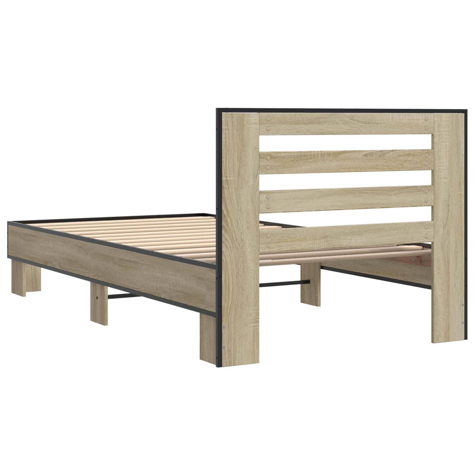 Bettgestell mit Kopfteil Sonoma-Eiche 80 x 200 cm Holzwerkstoff
