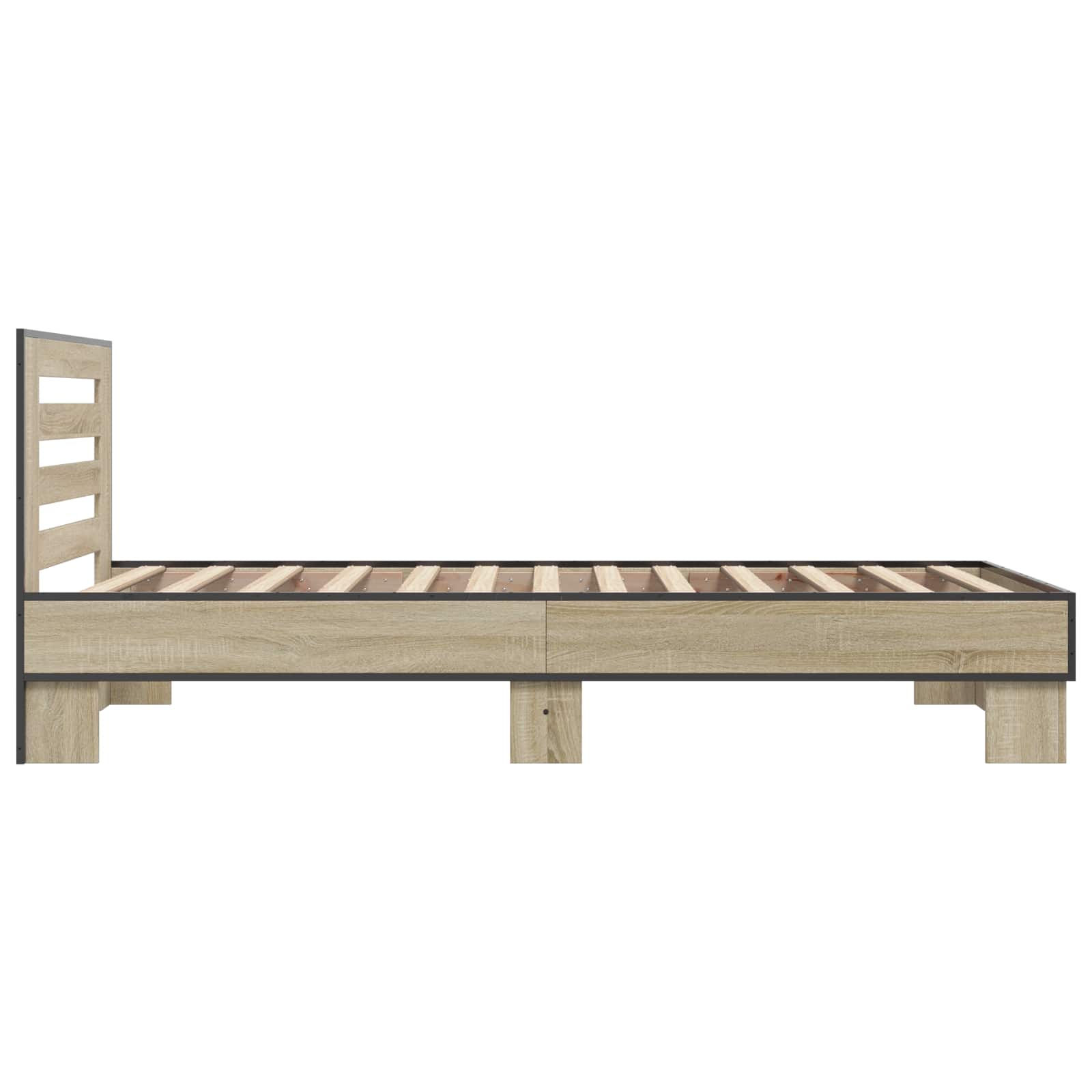 Bettgestell mit Kopfteil Sonoma-Eiche 80 x 200 cm Holzwerkstoff