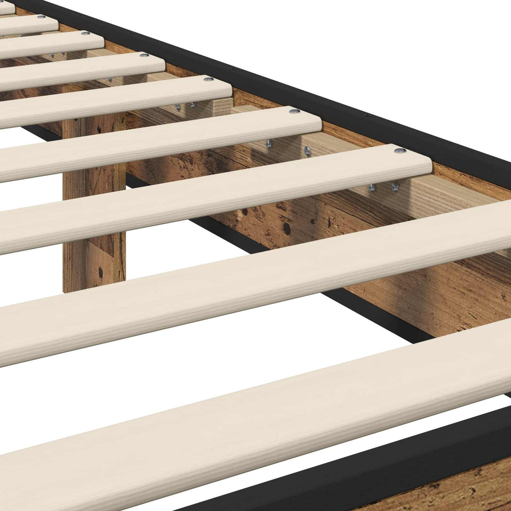 Bettgestell mit Kopfteil Altholz 80 x 200 cm Holzwerkstoff