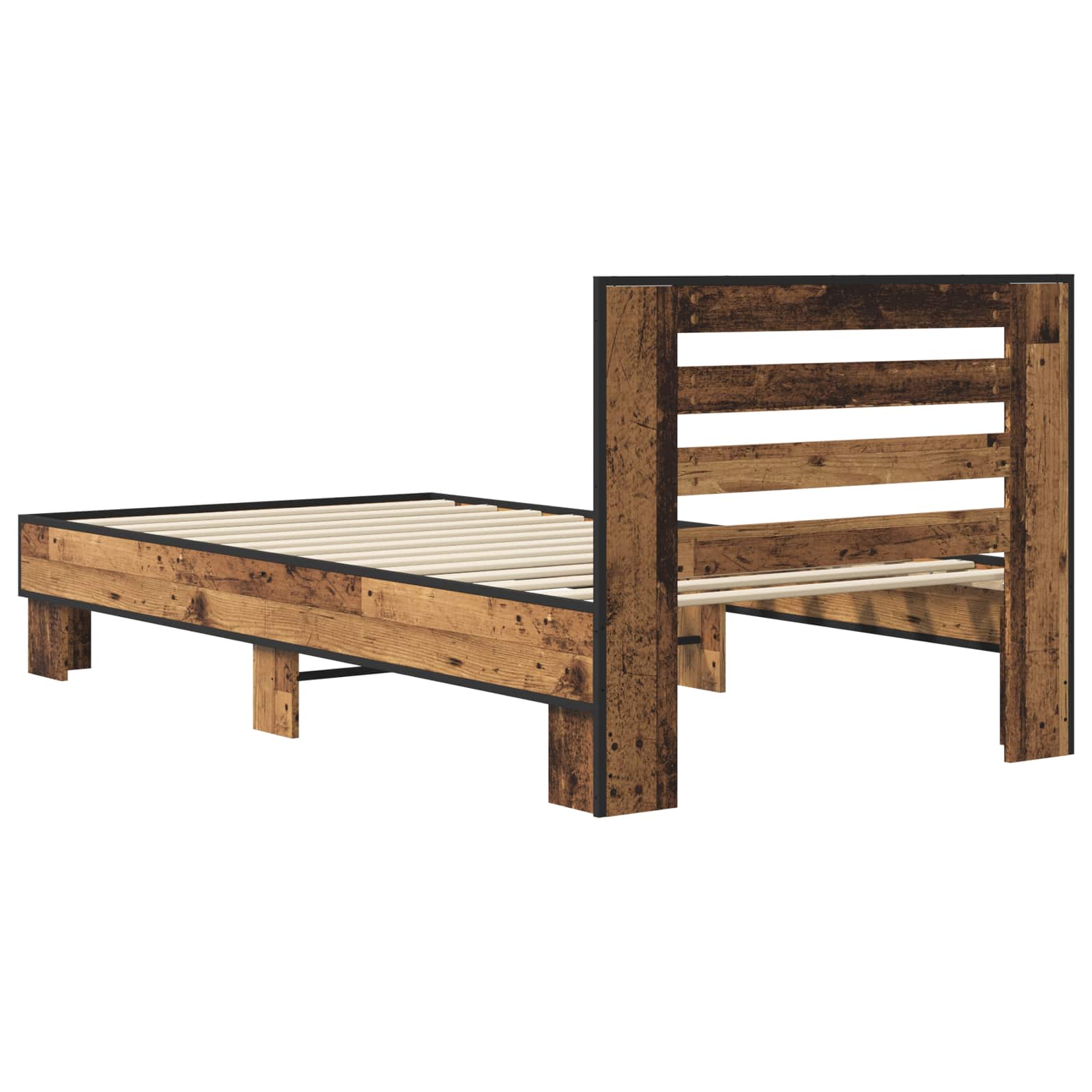 Bettgestell mit Kopfteil Altholz 80 x 200 cm Holzwerkstoff
