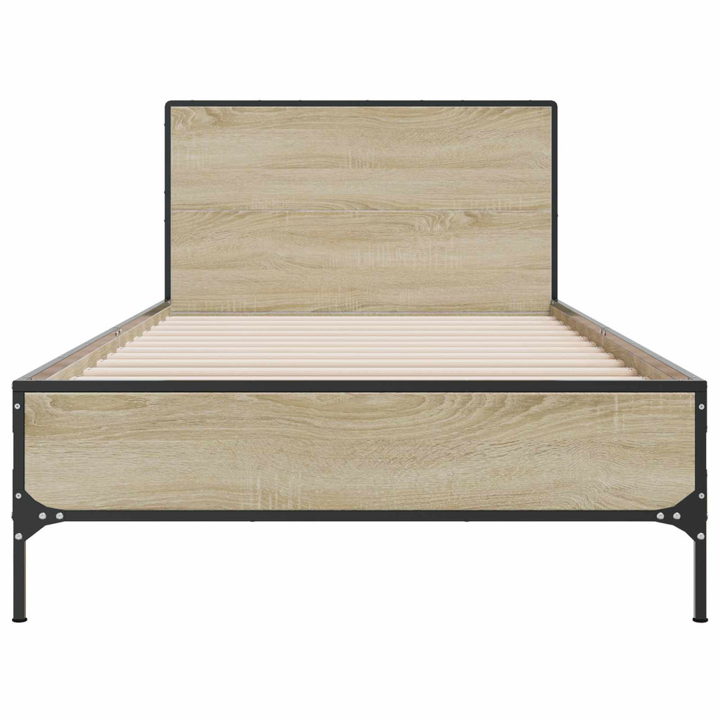 Bettgestell mit Kopfteil Sonoma-Eiche 80 x 200 cm Holzwerkstoff