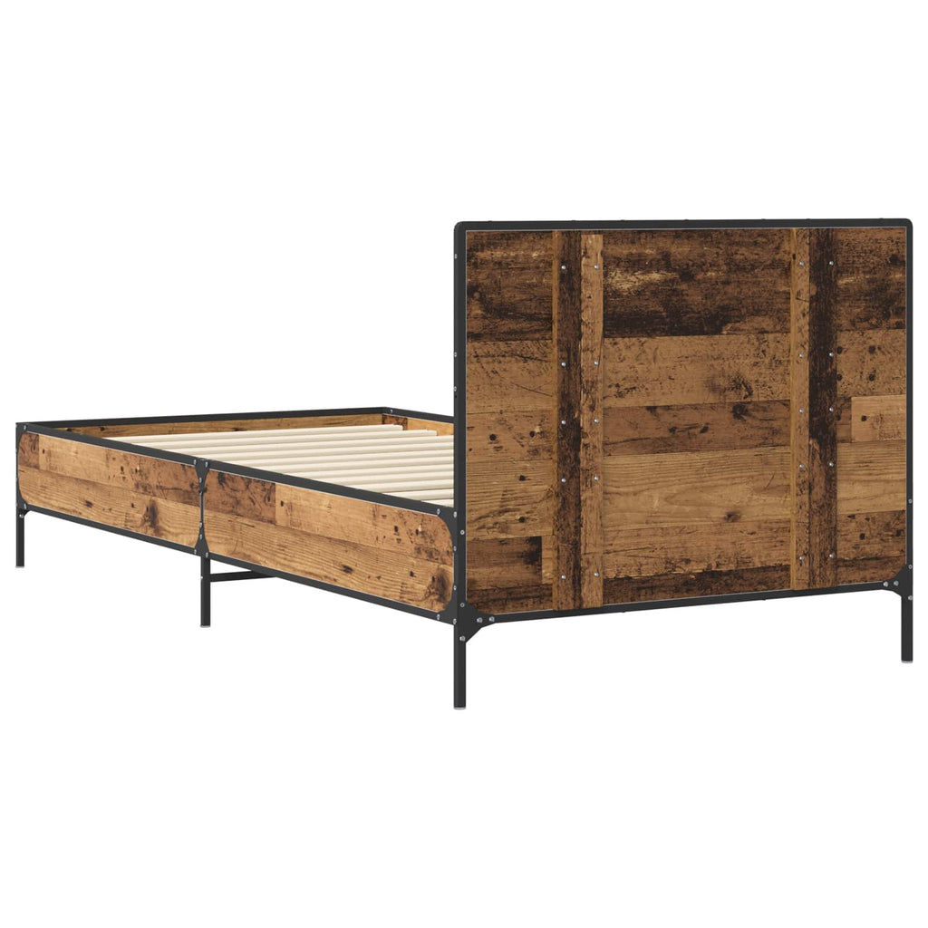Bettgestell mit Kopfteil Altholz 80 x 200 cm Holzwerkstoff