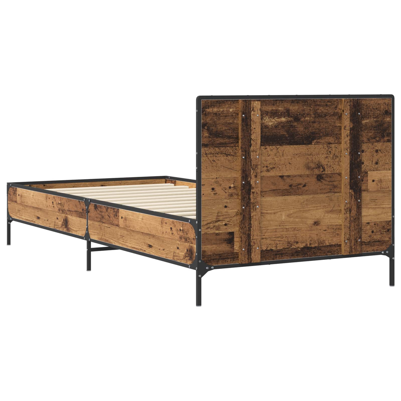 Bettgestell mit Kopfteil Altholz 80 x 200 cm Holzwerkstoff