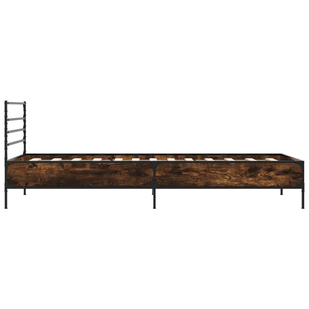 Bettrahmen Geräucherte Eiche 80 x 200 cm Holzwerkstoff