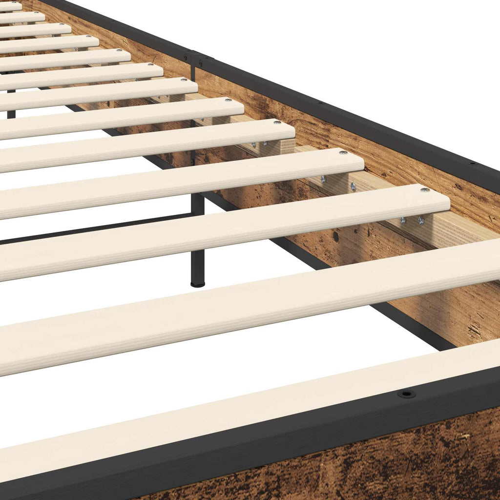 Bettrahmen Altholz 80 x 200 cm Holzwerkstoff