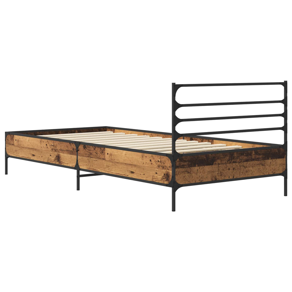 Bettrahmen Altholz 80 x 200 cm Holzwerkstoff