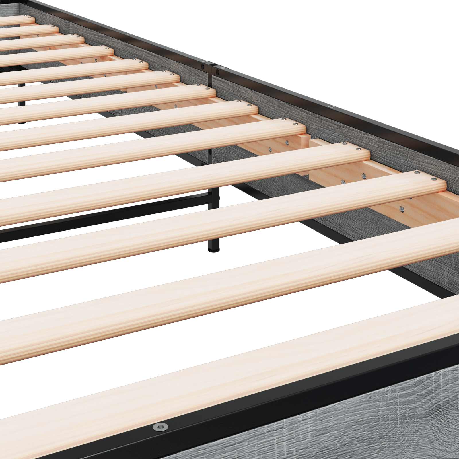 Bettrahmen Grau Sonoma 80 x 200 cm Holzwerkstoff