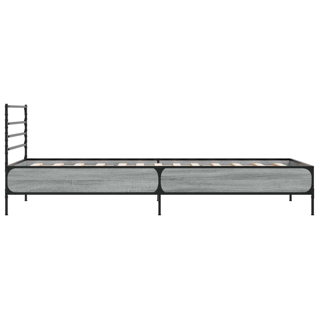 Bettrahmen Grau Sonoma 80 x 200 cm Holzwerkstoff