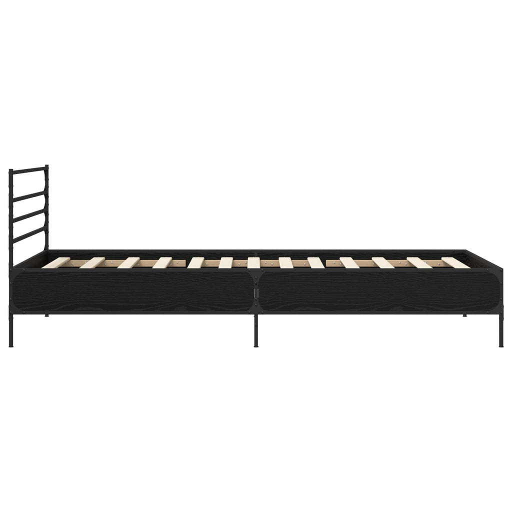 Bettrahmen Schwarze Eiche 80 x 200 cm Holzwerkstoff