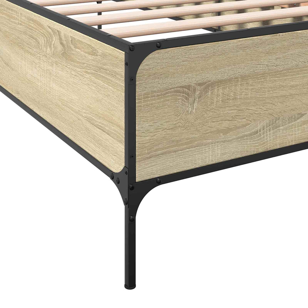 Bettrahmen Sonoma-Eiche 80 x 200 cm Holzwerkstoff