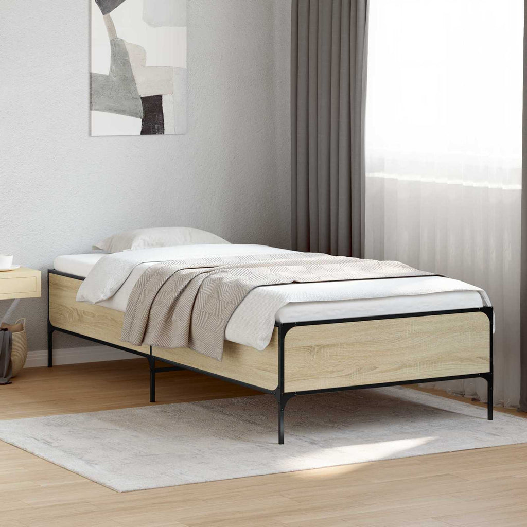 Bettrahmen Sonoma-Eiche 80 x 200 cm Holzwerkstoff