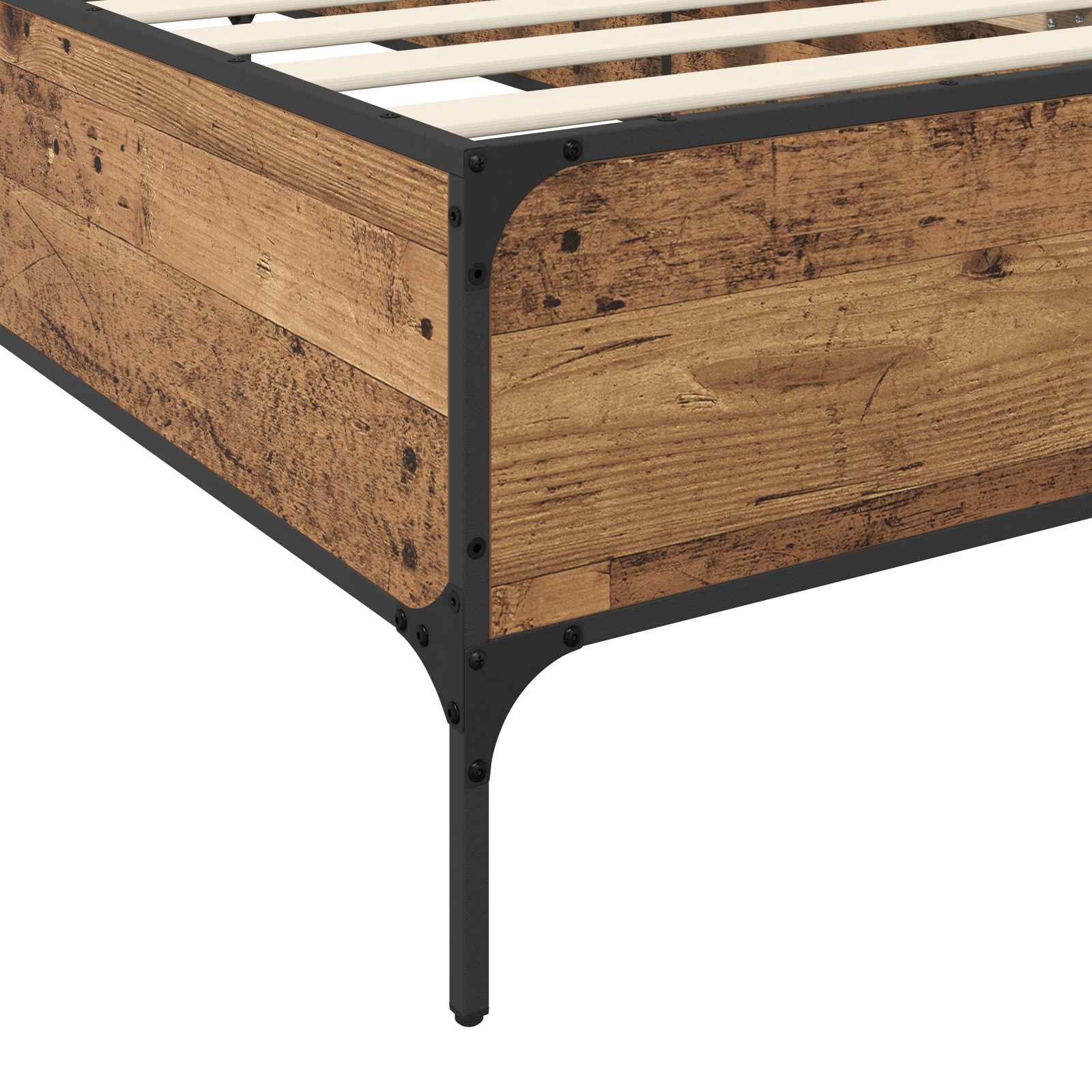 Bettrahmen Altholz 80 x 200 cm Holzwerkstoff
