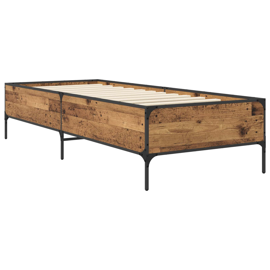 Bettrahmen Altholz 80 x 200 cm Holzwerkstoff