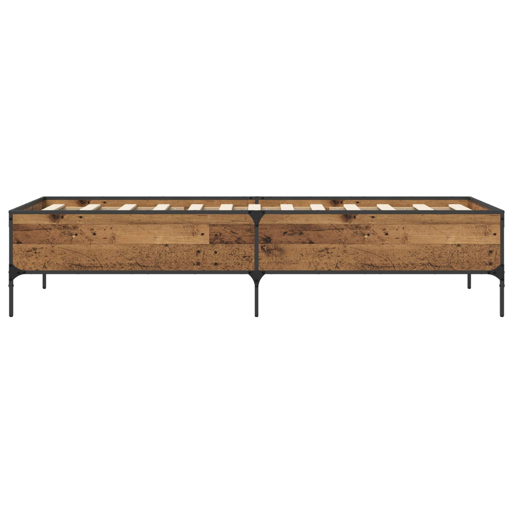 Bettrahmen Altholz 80 x 200 cm Holzwerkstoff