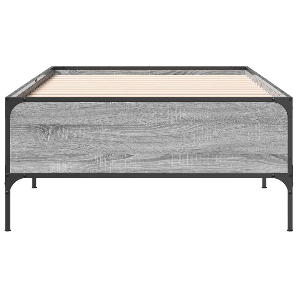 Bettrahmen Grau Sonoma 80 x 200 cm Holzwerkstoff