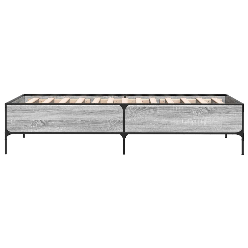 Bettrahmen Grau Sonoma 80 x 200 cm Holzwerkstoff