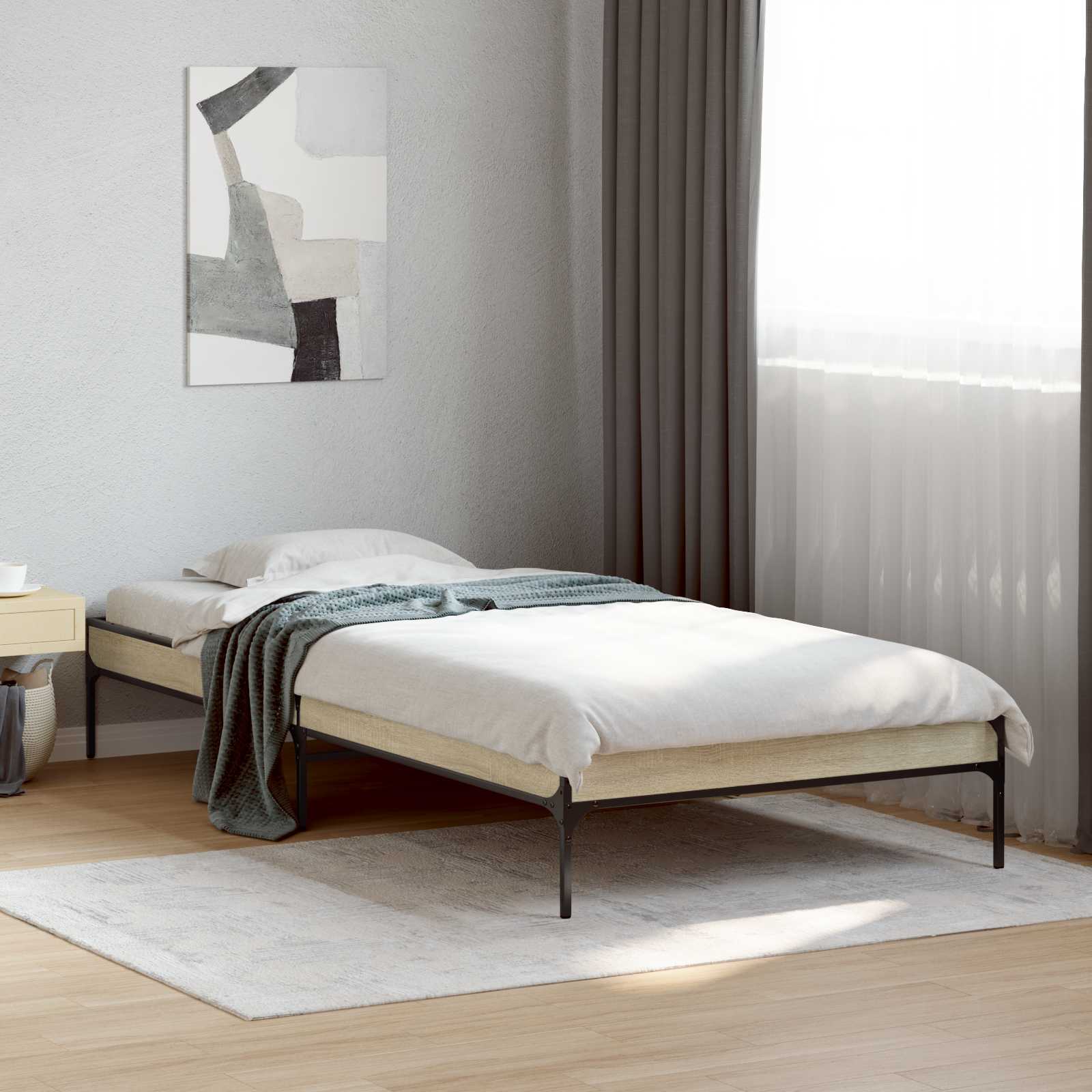 Bettrahmen Sonoma-Eiche 80 x 200 cm Holzwerkstoff