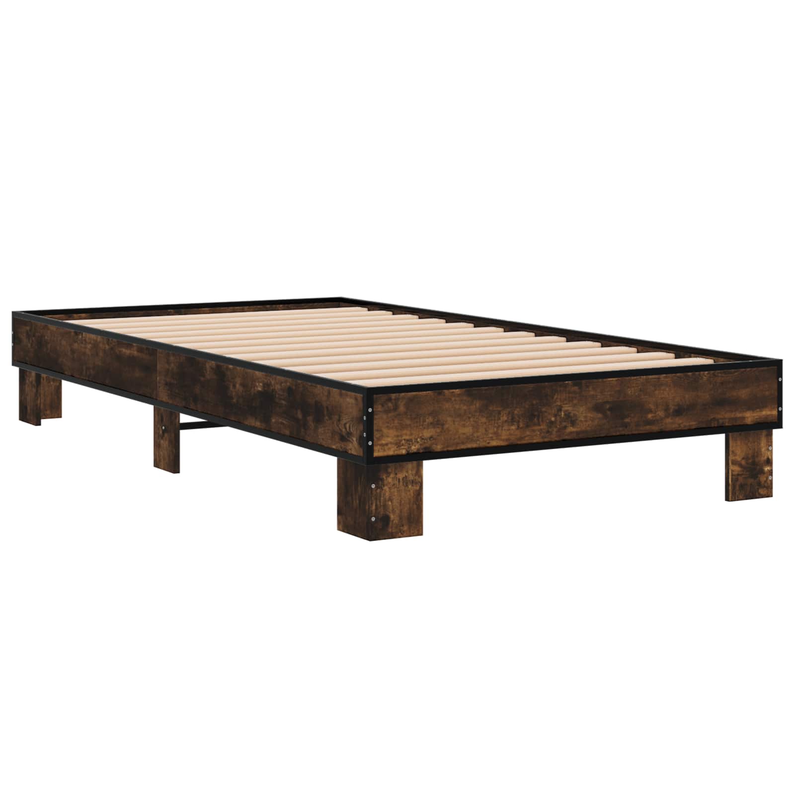 Bettrahmen Geräucherte Eiche 80 x 200 cm Holzwerkstoff