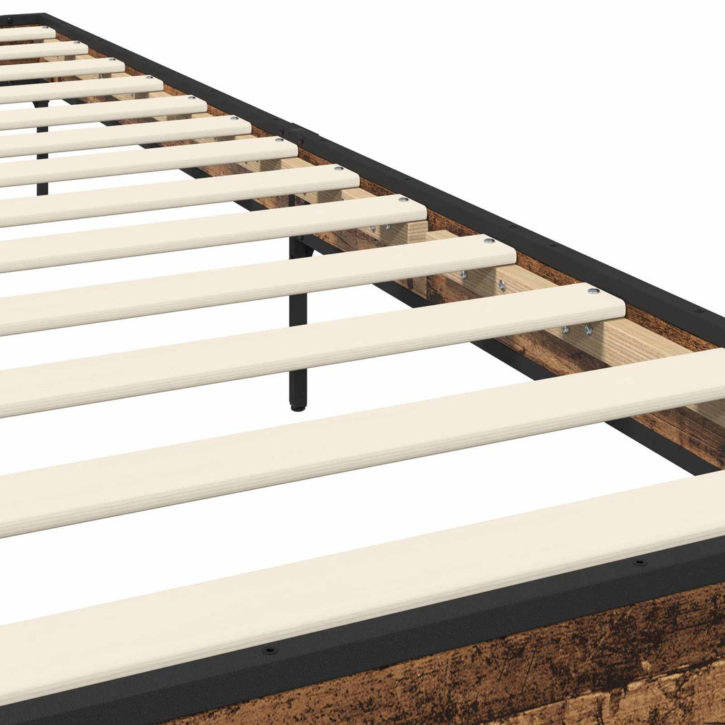 Bettrahmen Altholz 80 x 200 cm Holzwerkstoff