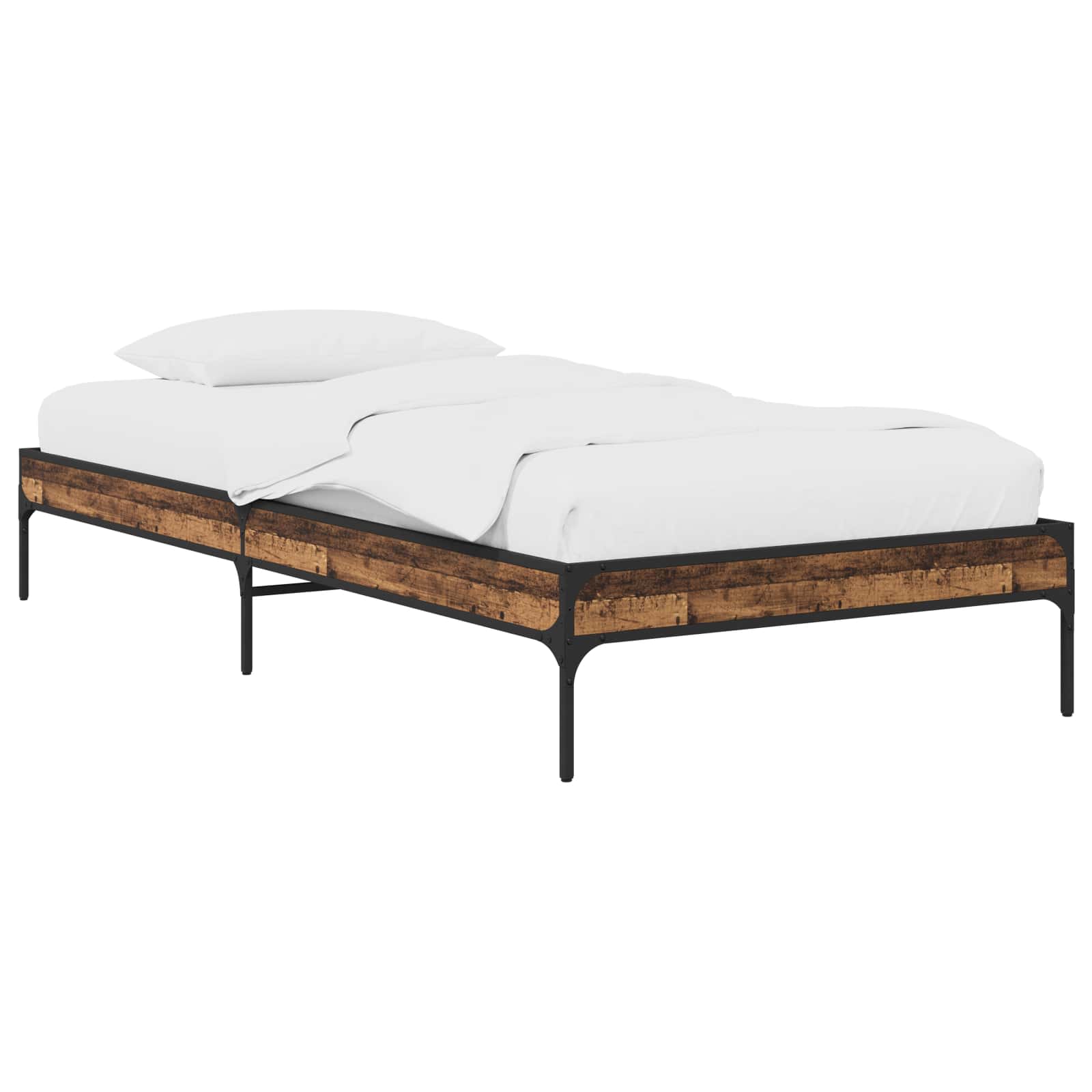 Bettrahmen Altholz 80 x 200 cm Holzwerkstoff