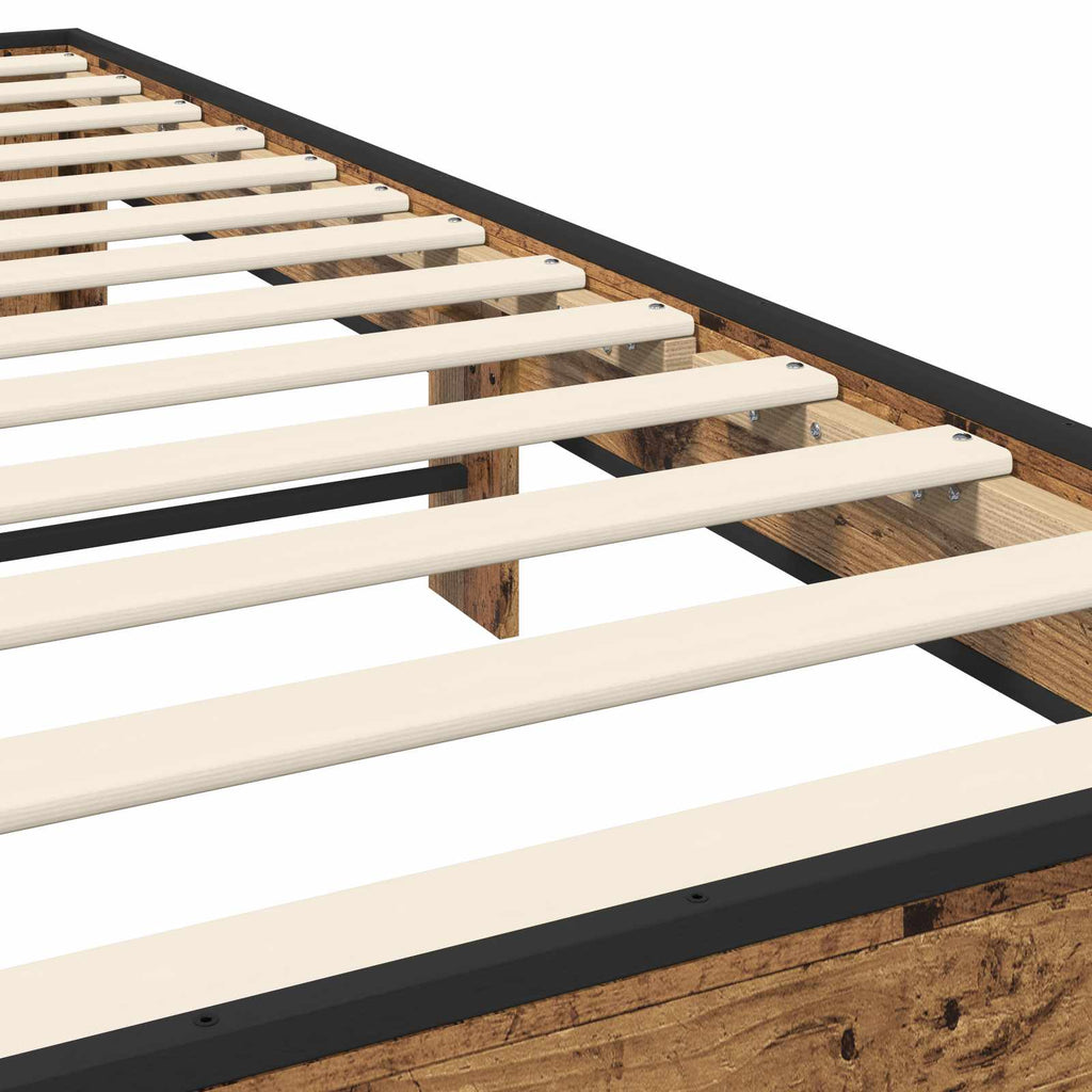 Bettrahmen Altholz 80 x 200 cm Holzwerkstoff