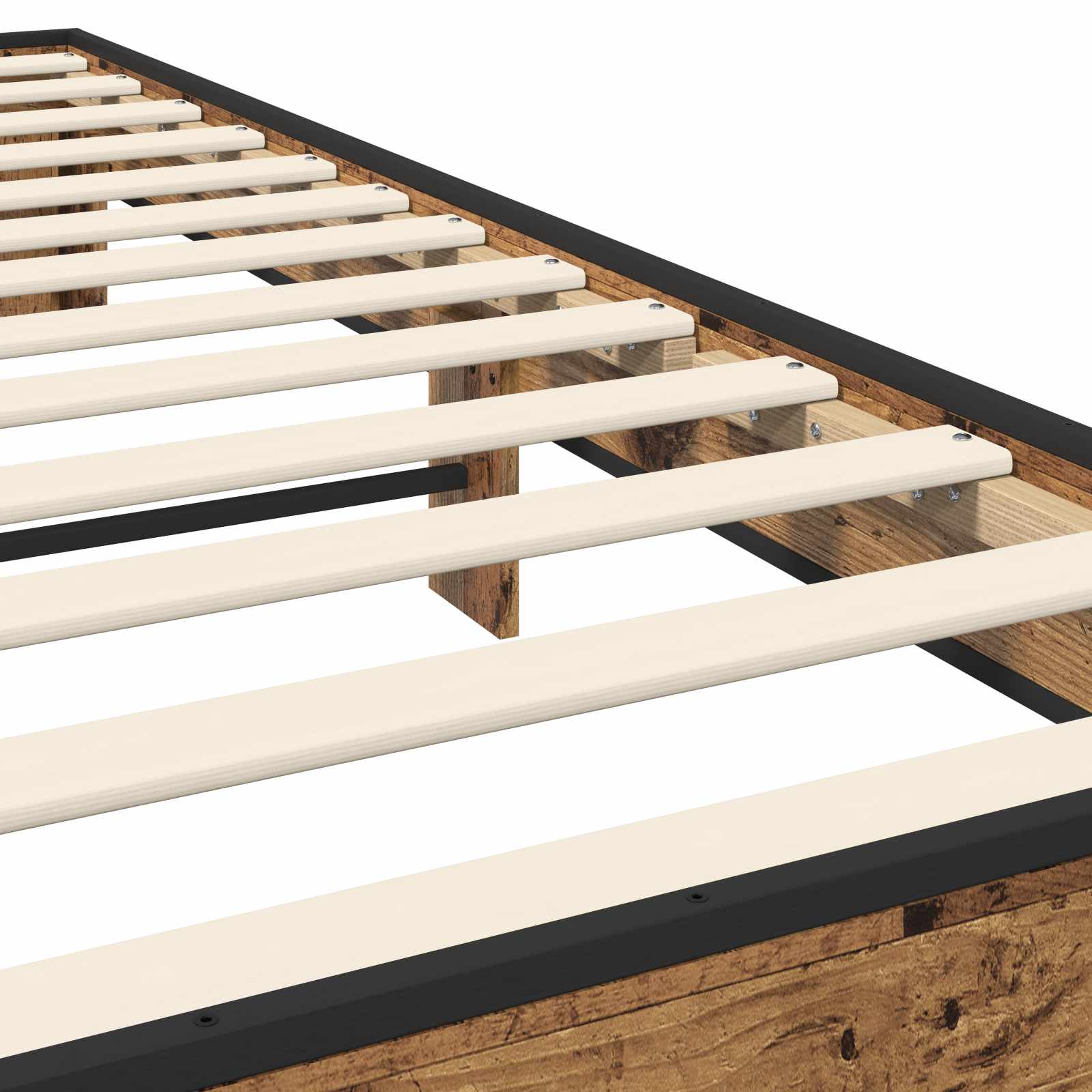 Bettrahmen Altholz 80 x 200 cm Holzwerkstoff
