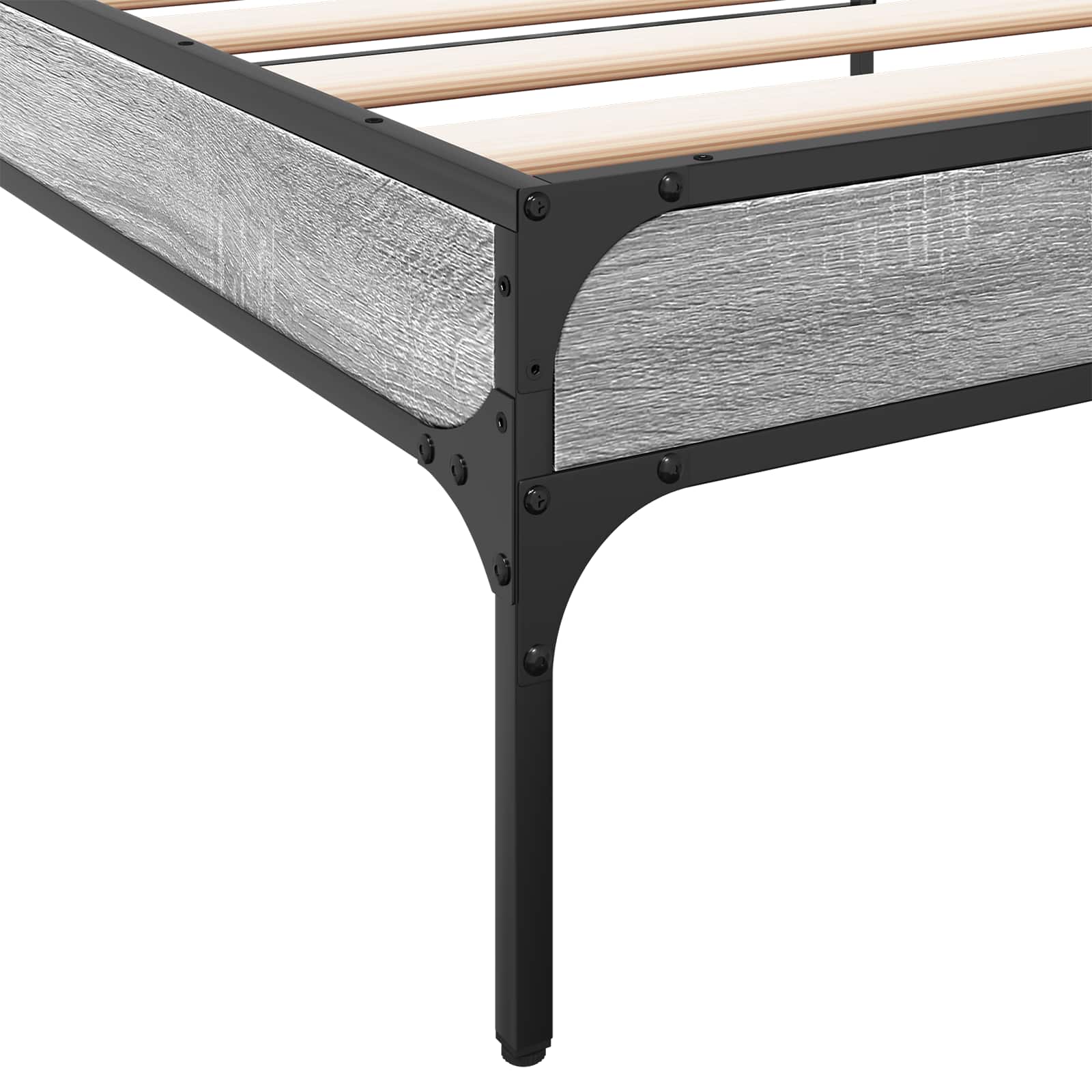 Bettrahmen Grau Sonoma 80 x 200 cm Holzwerkstoff