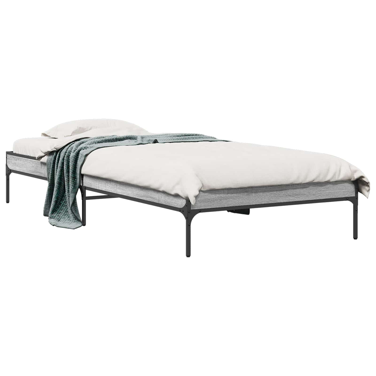 Bettrahmen Grau Sonoma 80 x 200 cm Holzwerkstoff
