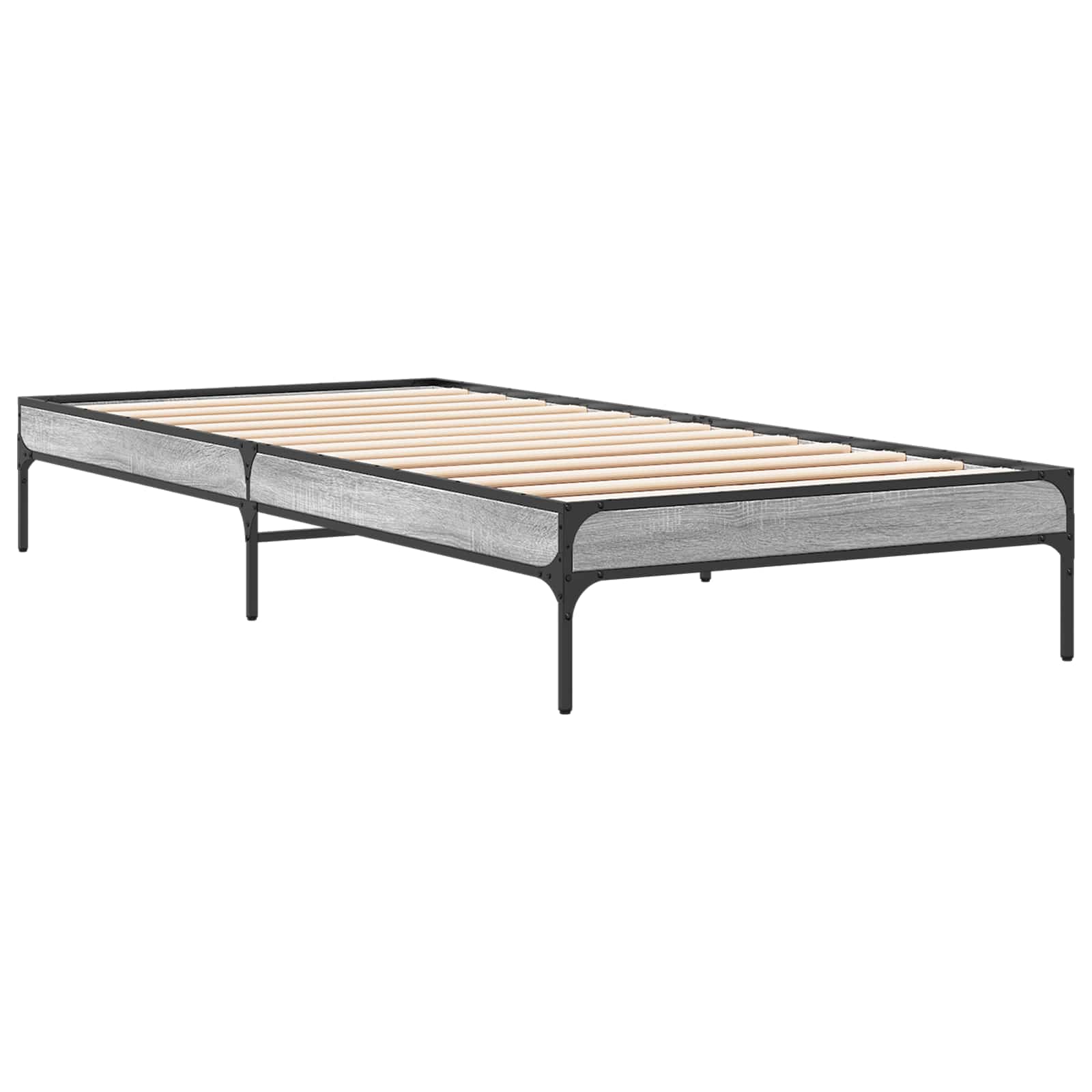 Bettrahmen Grau Sonoma 80 x 200 cm Holzwerkstoff