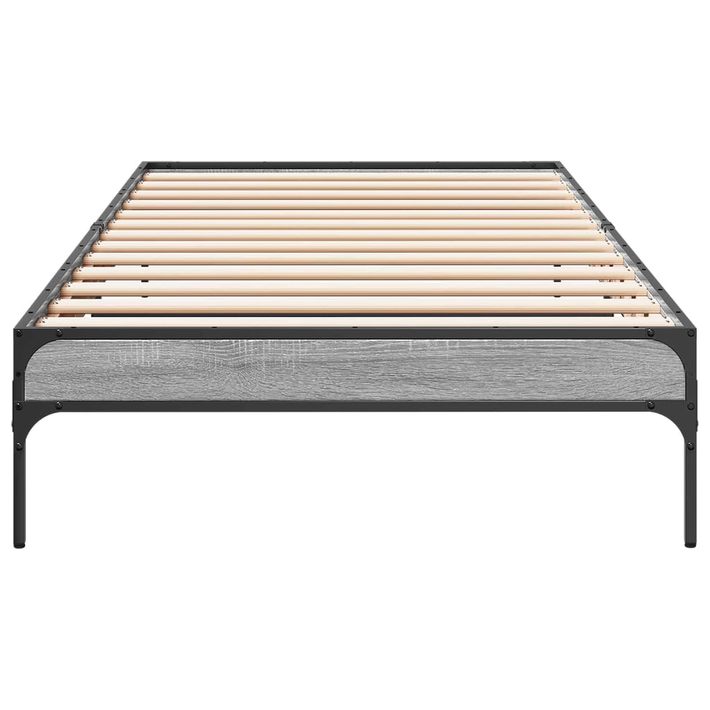 Bettrahmen Grau Sonoma 80 x 200 cm Holzwerkstoff