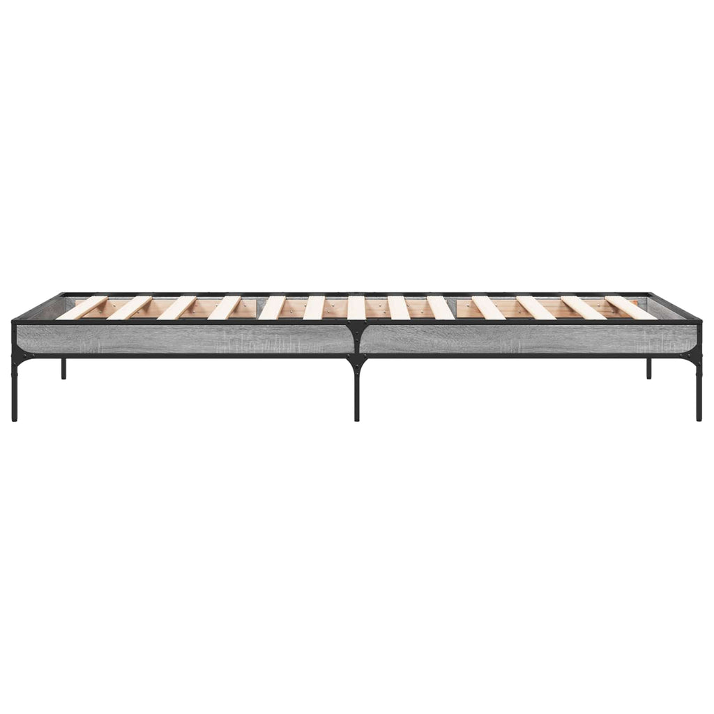 Bettrahmen Grau Sonoma 80 x 200 cm Holzwerkstoff