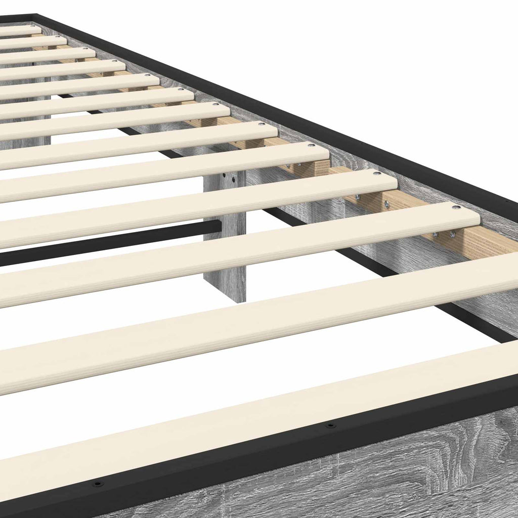 Bettrahmen Grau Sonoma 80 x 200 cm Holzwerkstoff