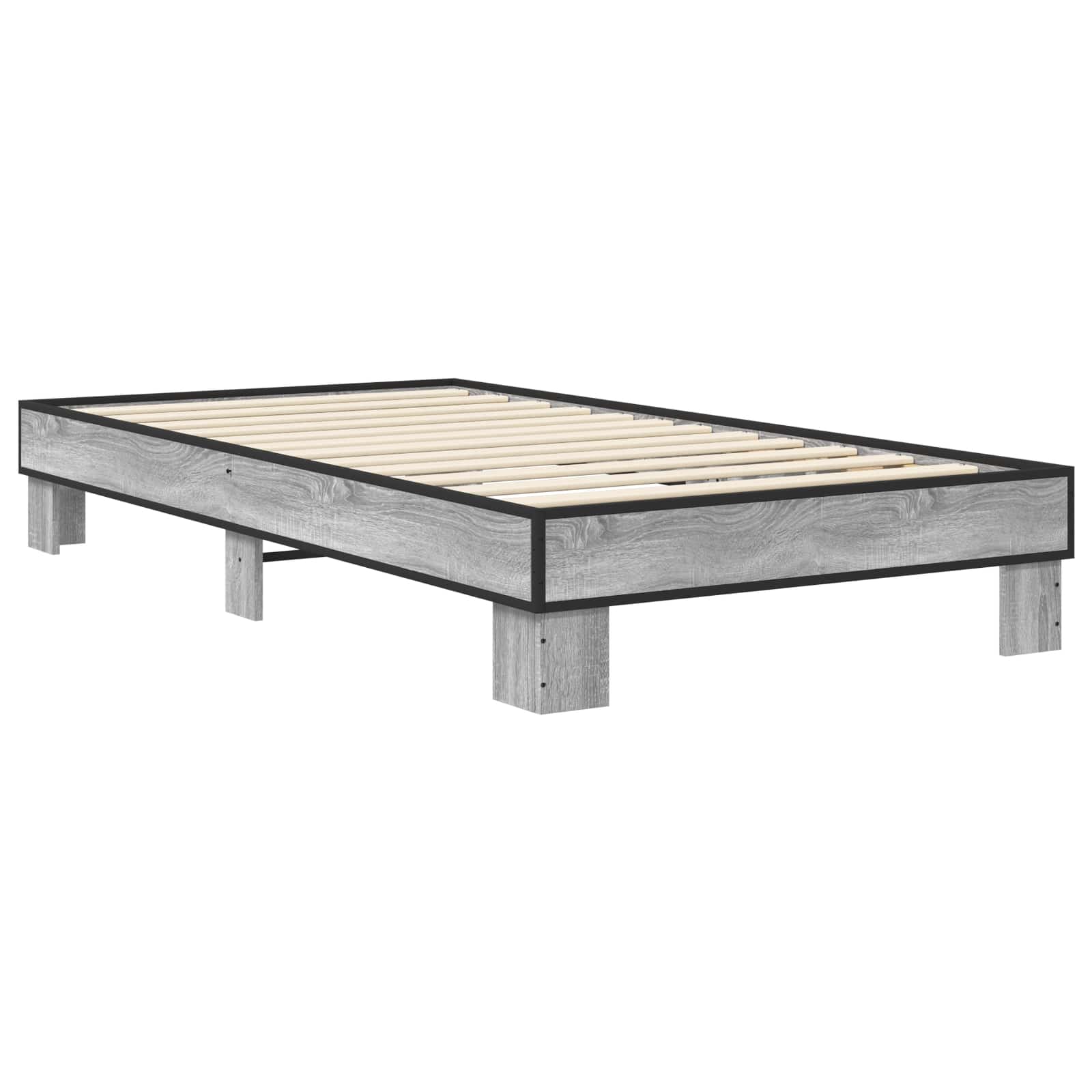 Bettrahmen Grau Sonoma 80 x 200 cm Holzwerkstoff