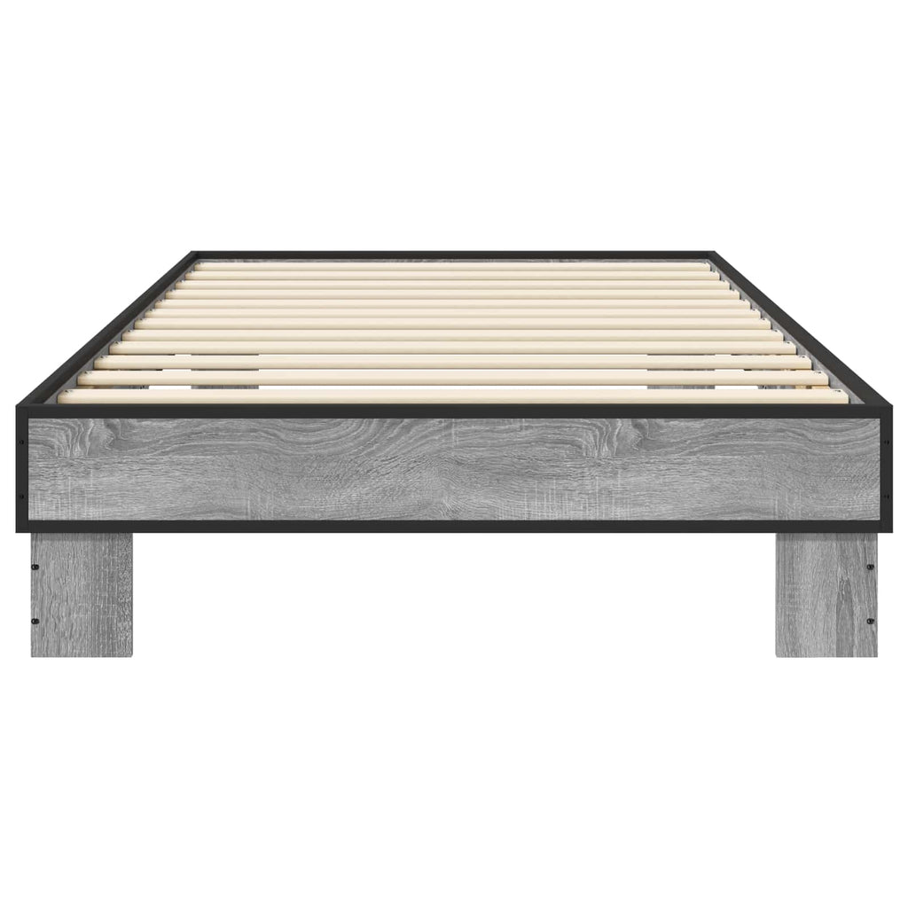 Bettrahmen Grau Sonoma 80 x 200 cm Holzwerkstoff