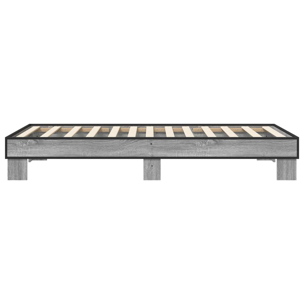 Bettrahmen Grau Sonoma 80 x 200 cm Holzwerkstoff
