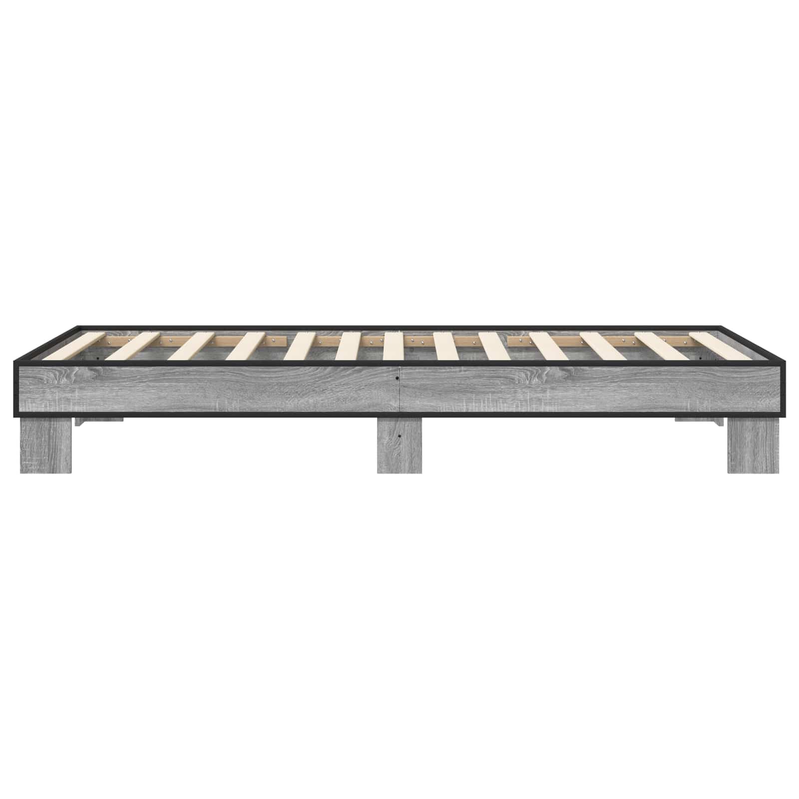 Bettrahmen Grau Sonoma 80 x 200 cm Holzwerkstoff