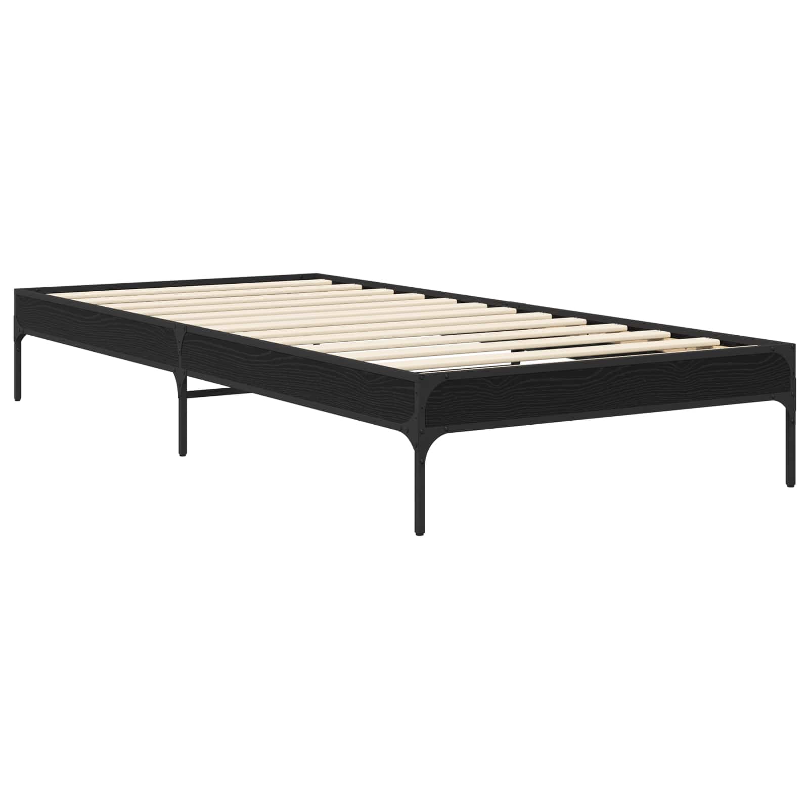 Bettrahmen Schwarze Eiche 80 x 200 cm Holzwerkstoff