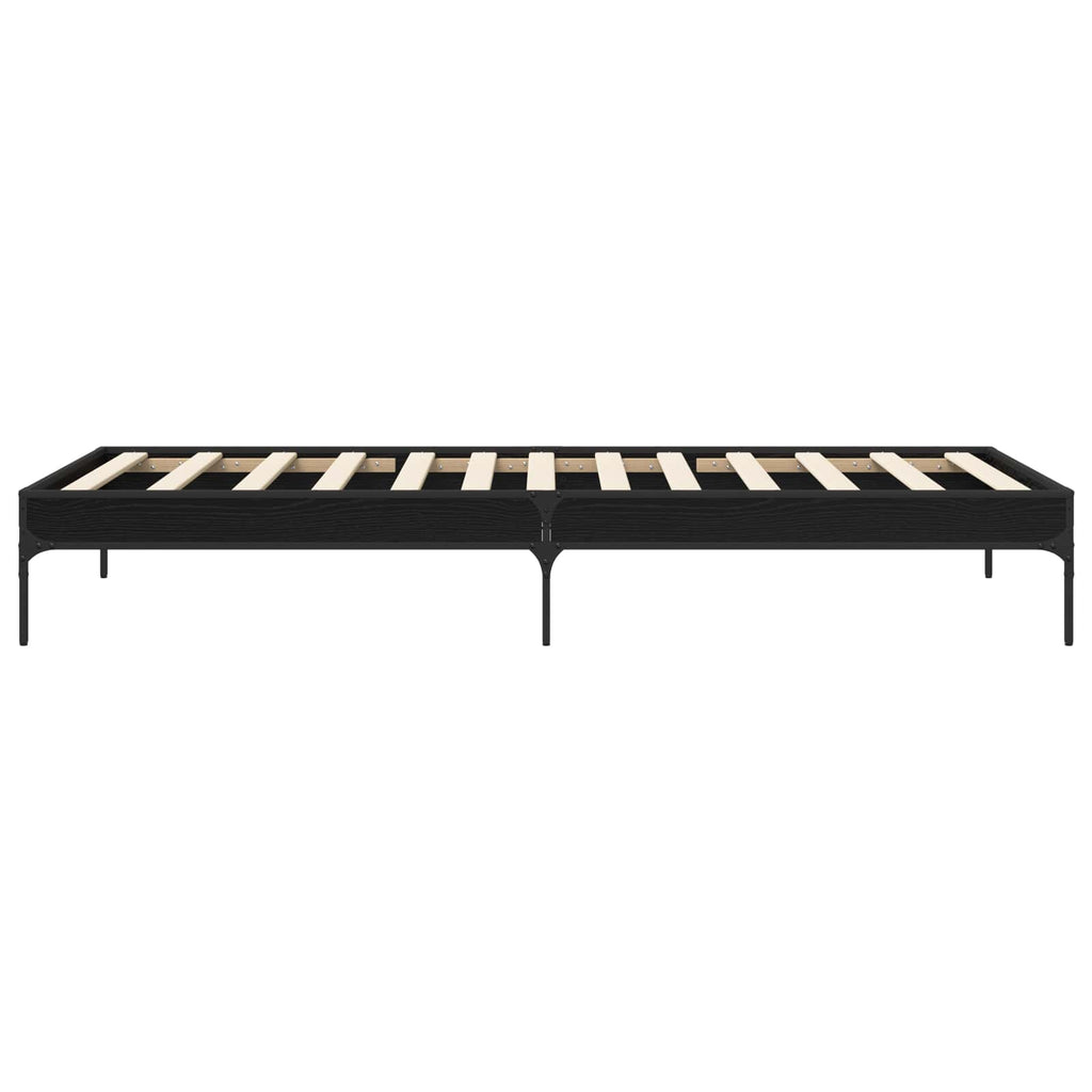 Bettrahmen Schwarze Eiche 80 x 200 cm Holzwerkstoff
