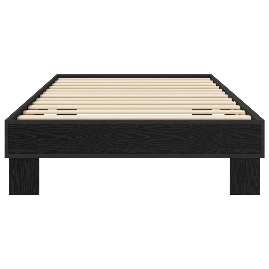 Bettrahmen Schwarze Eiche 80 x 200 cm Holzwerkstoff