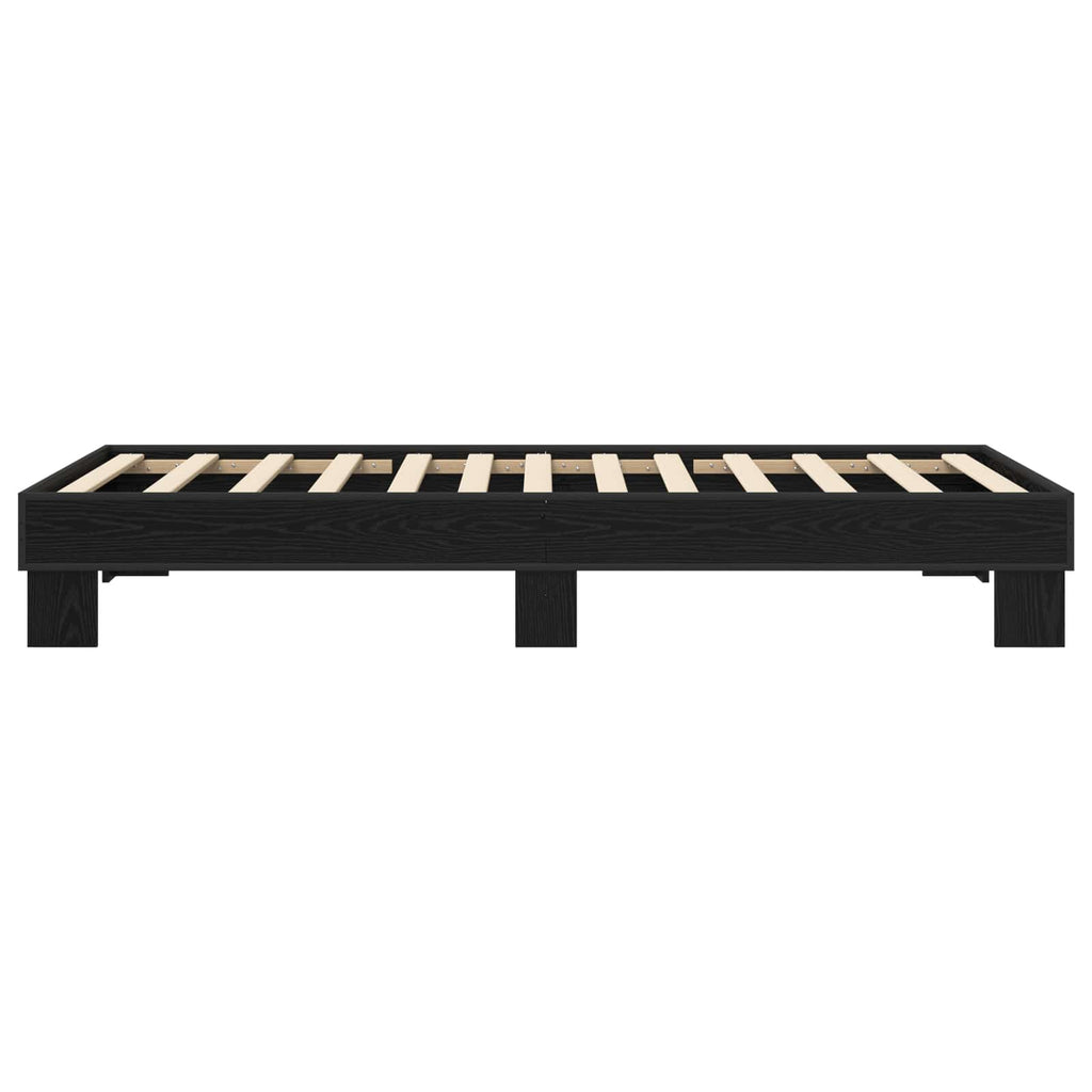 Bettrahmen Schwarze Eiche 80 x 200 cm Holzwerkstoff