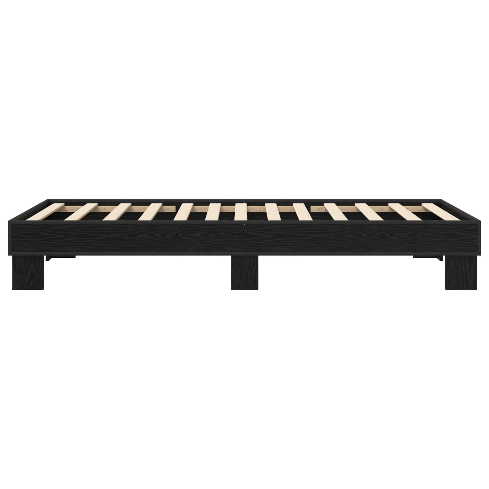 Bettrahmen Schwarze Eiche 80 x 200 cm Holzwerkstoff