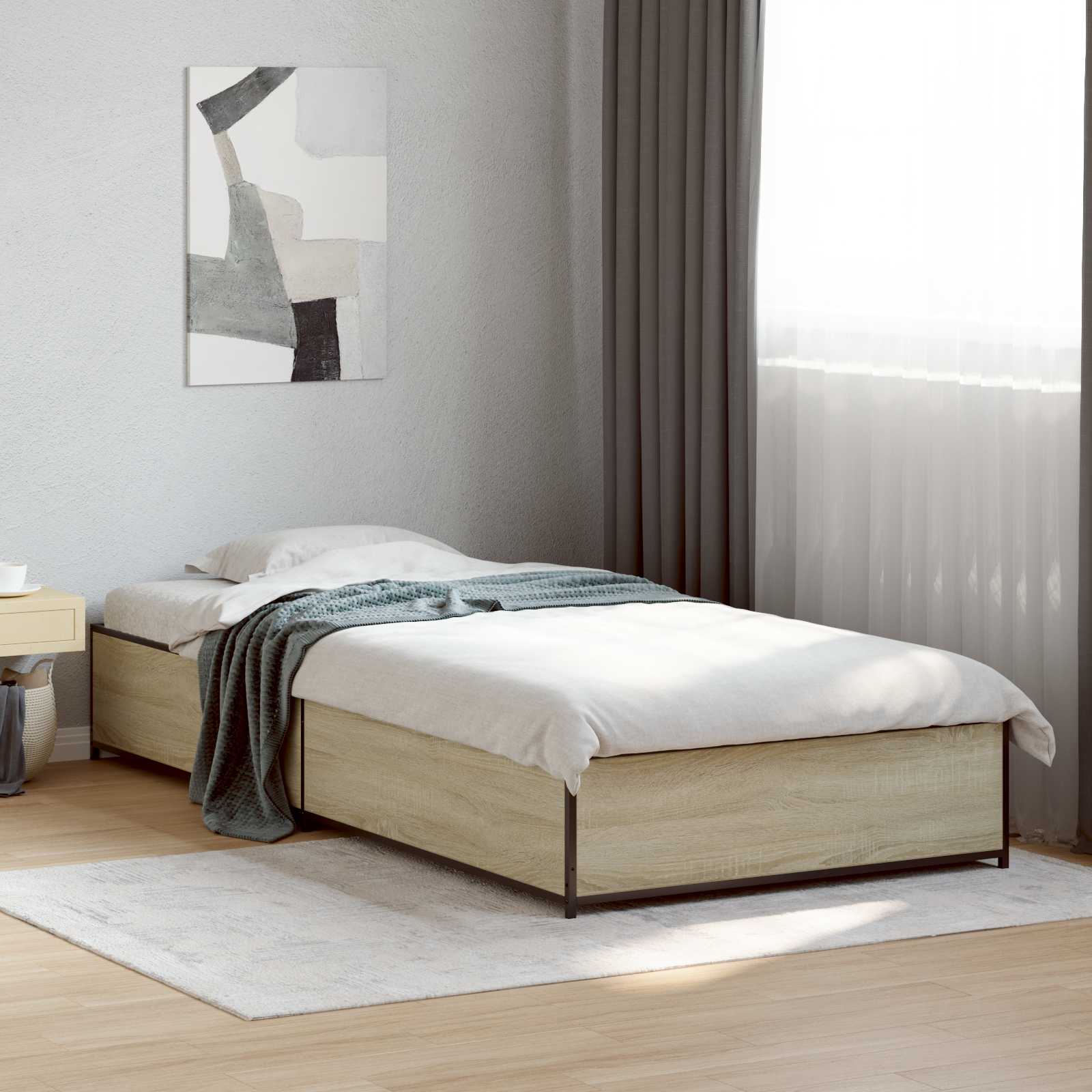 Bettrahmen Sonoma-Eiche 80 x 200 cm Holzwerkstoff