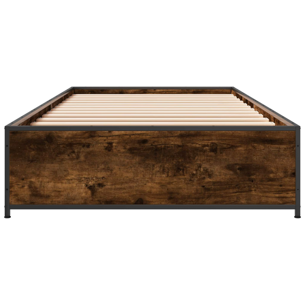 Bettrahmen Geräucherte Eiche 80 x 200 cm Holzwerkstoff
