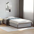 Bettrahmen Grau Sonoma 80 x 200 cm Holzwerkstoff