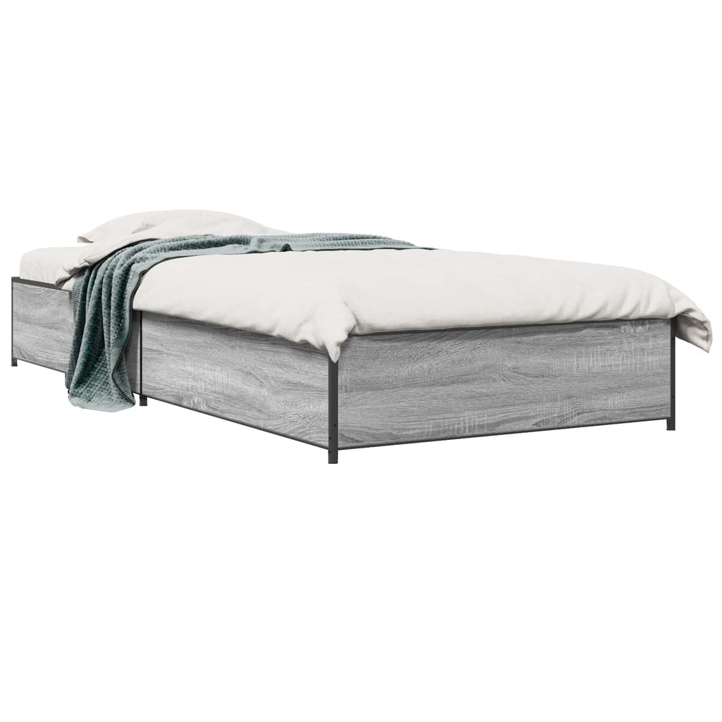 Bettrahmen Grau Sonoma 80 x 200 cm Holzwerkstoff