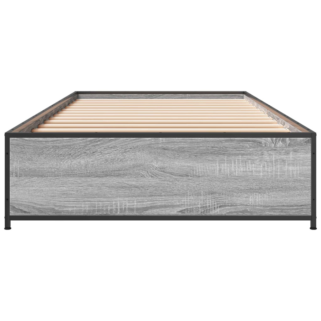 Bettrahmen Grau Sonoma 80 x 200 cm Holzwerkstoff