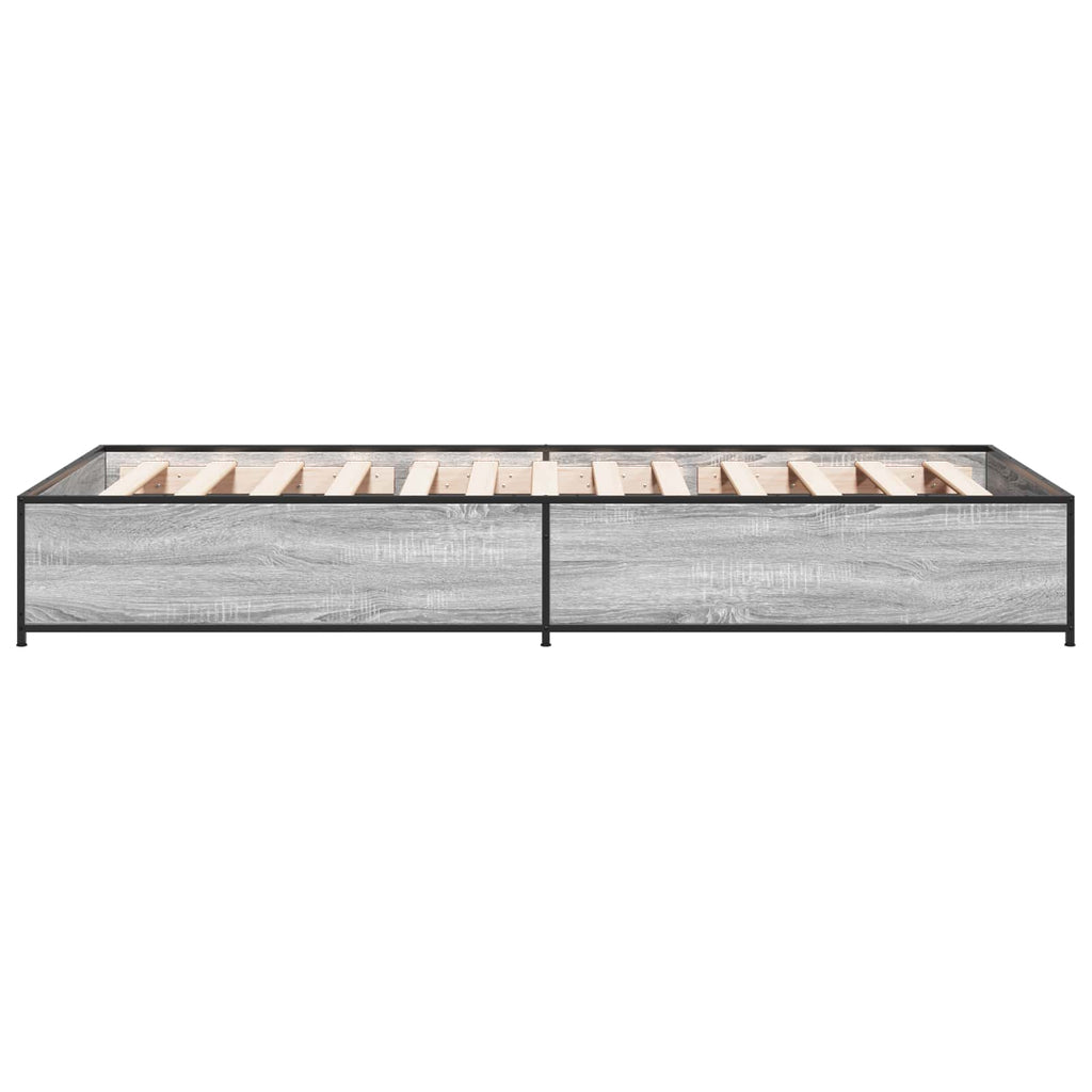 Bettrahmen Grau Sonoma 80 x 200 cm Holzwerkstoff