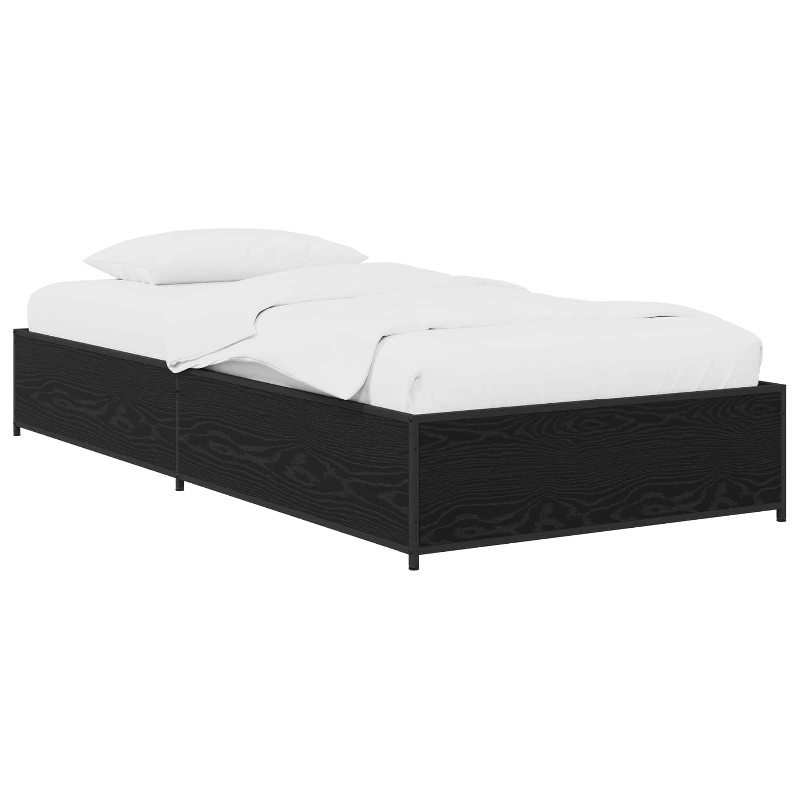Bettrahmen Schwarze Eiche 80 x 200 cm Holzwerkstoff